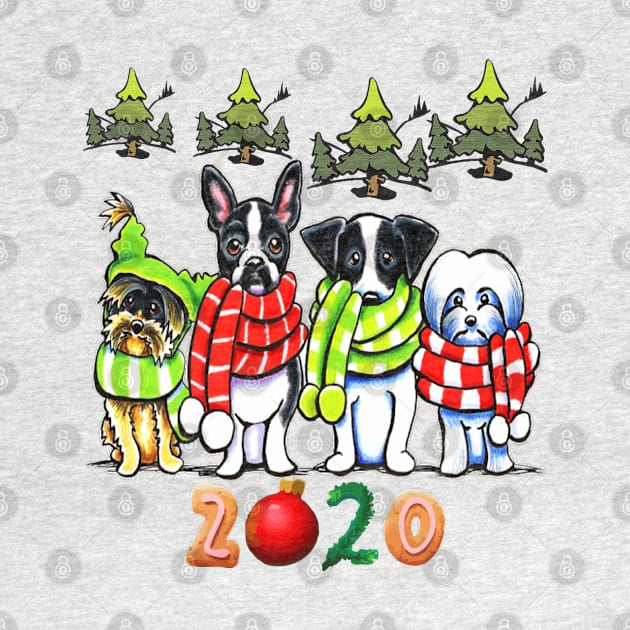 happy christmas with dogs 2020 by yamiston